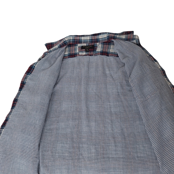 Banana Republic Men Sz M Standard Fit Cotton‎ Plaid Gingham Button Down Shirt - Picture 8 of 13